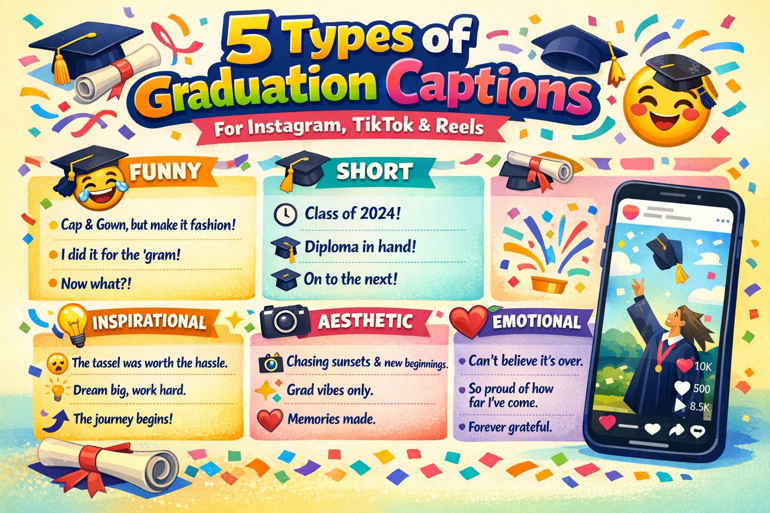 Graduation Captions Center Image