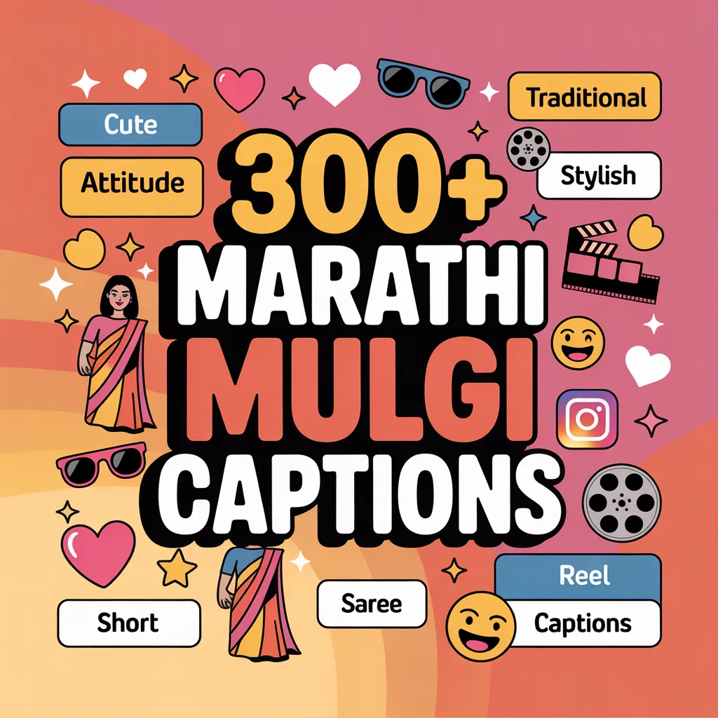 Marathi Mulgi Caption For Instagram Center Image
