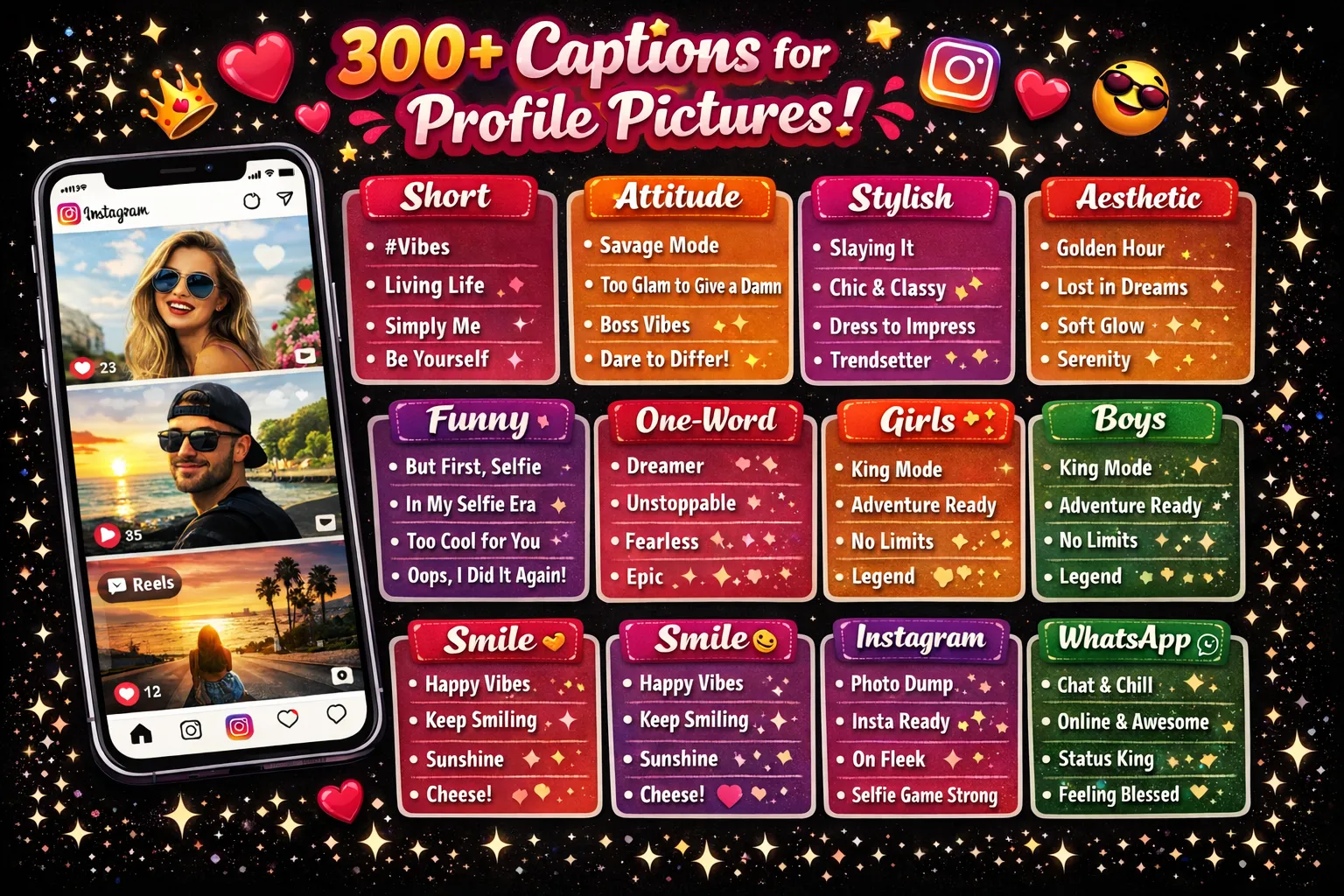 Caption For Profile Picture Center Image