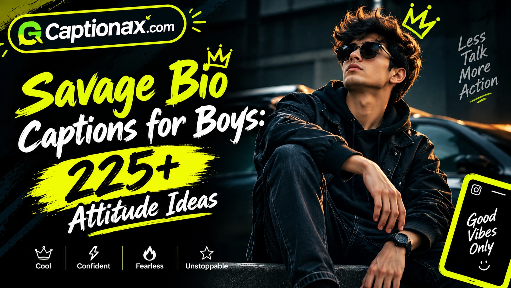 Savage Bio Captions for Boys