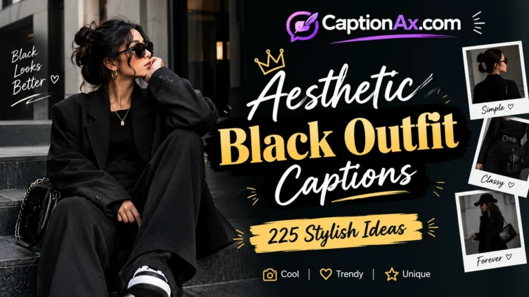Aesthetic Black Outfit Captions