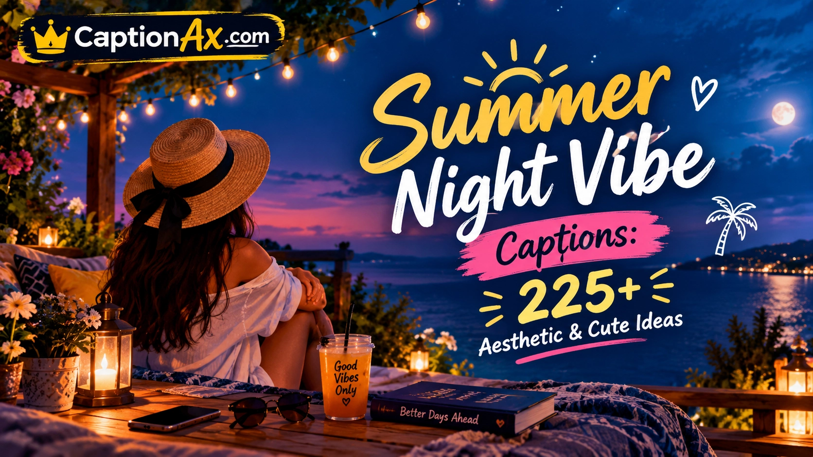 Summer Night Vibe Captions
