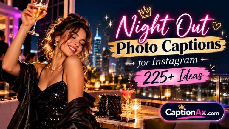 Night Out Photo Captions for Instagram
