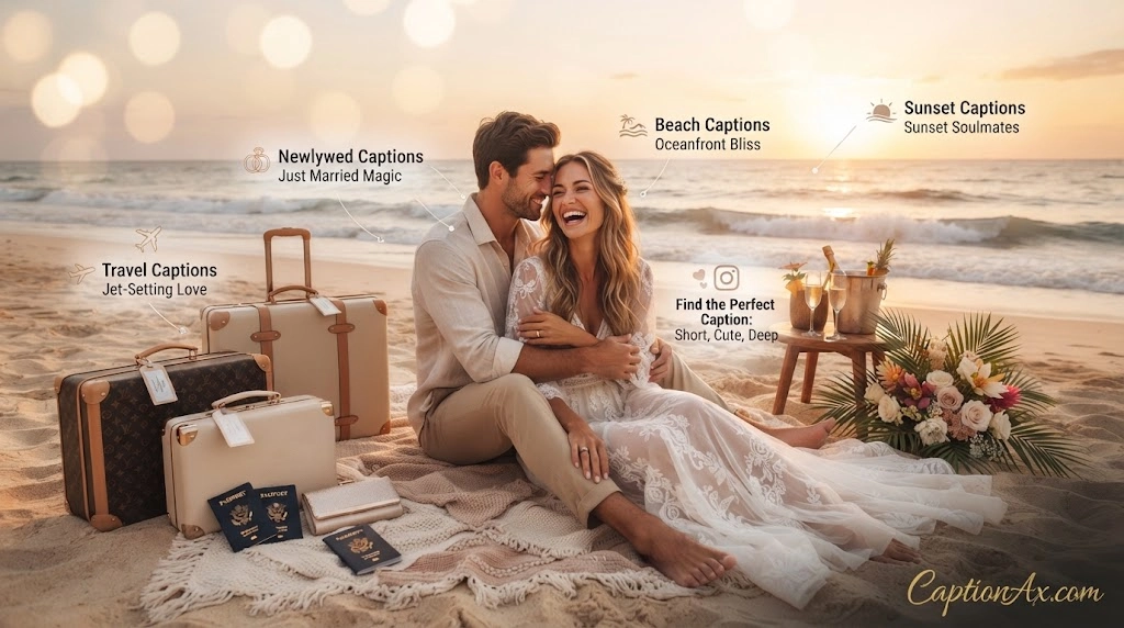Romantic Honeymoon Captions