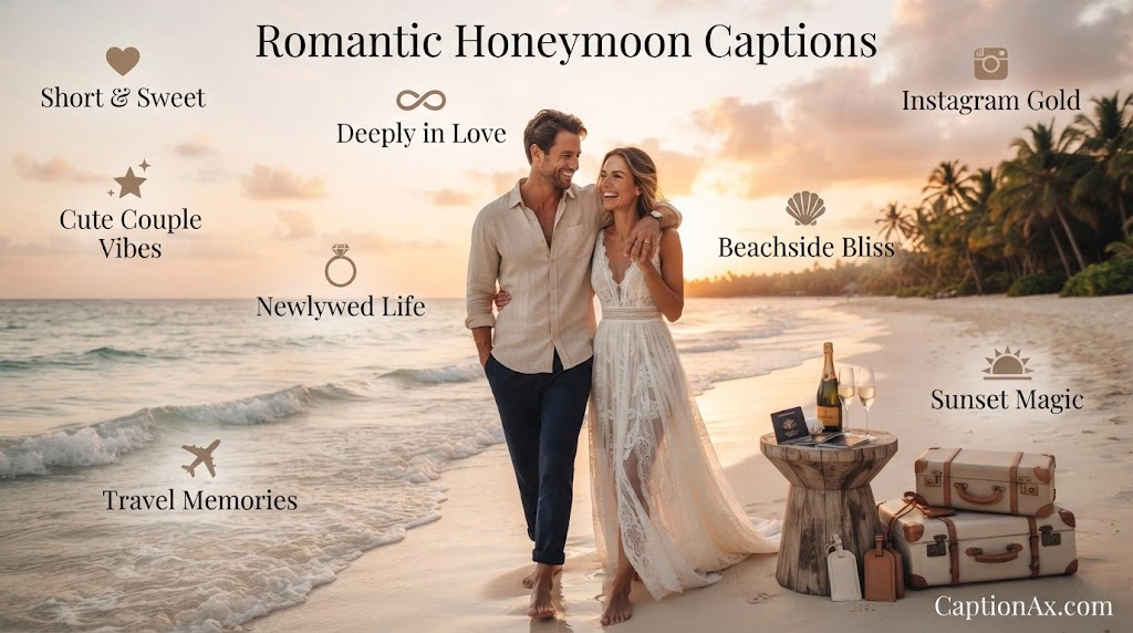 Romantic Honeymoon Captions