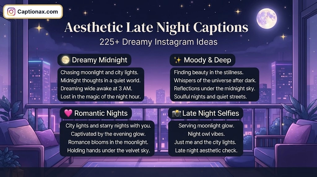 Aesthetic Late Night Captions for Instagram