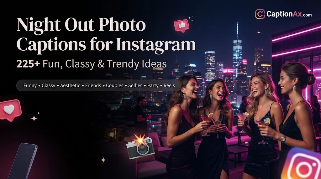 Night Out Photo Captions for Instagram