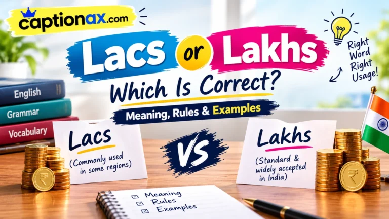 Lacs or Lakhs