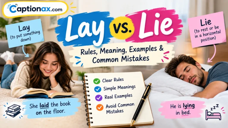 Lay vs. Lie