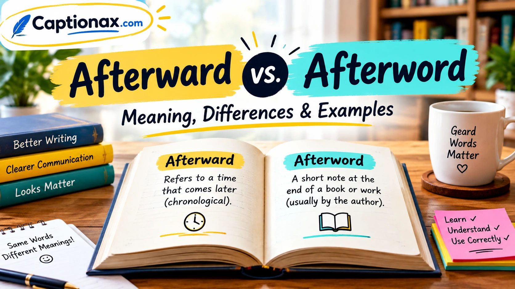 Afterward vs. Afterword