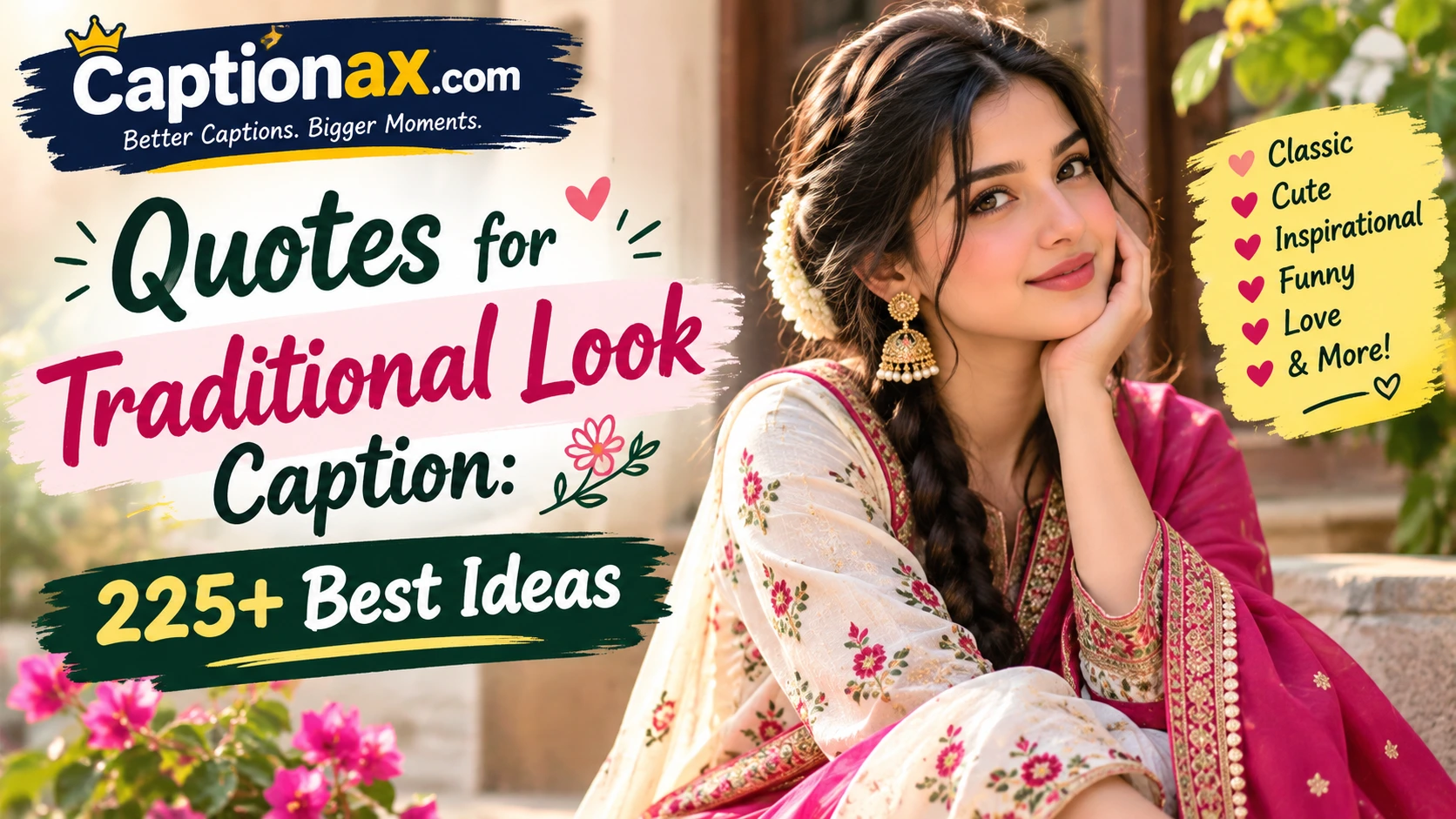 Quotes for Traditional Look Caption
