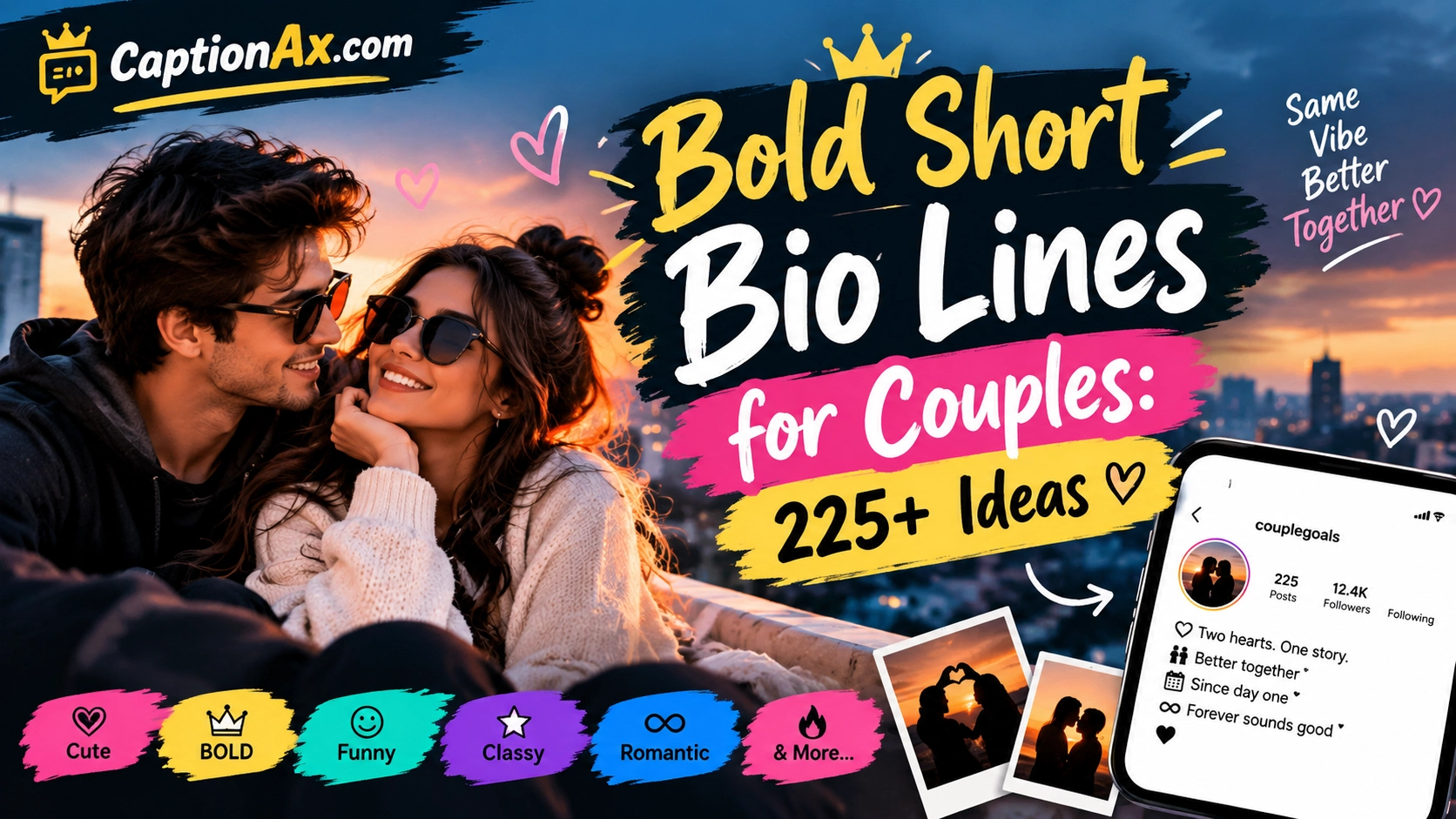 Bold Short Bio Lines for Couples