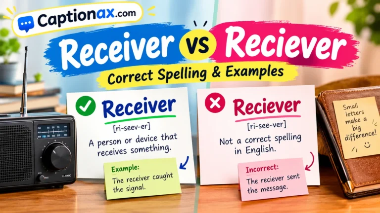 Receiver vs Reciever