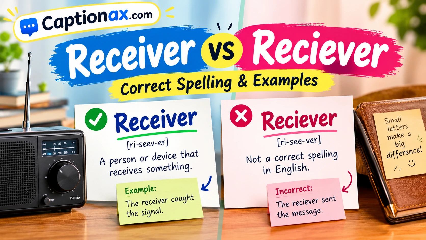 Receiver vs Reciever