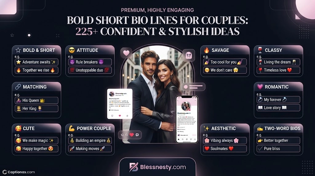 Bold Short Bio Lines for Couples