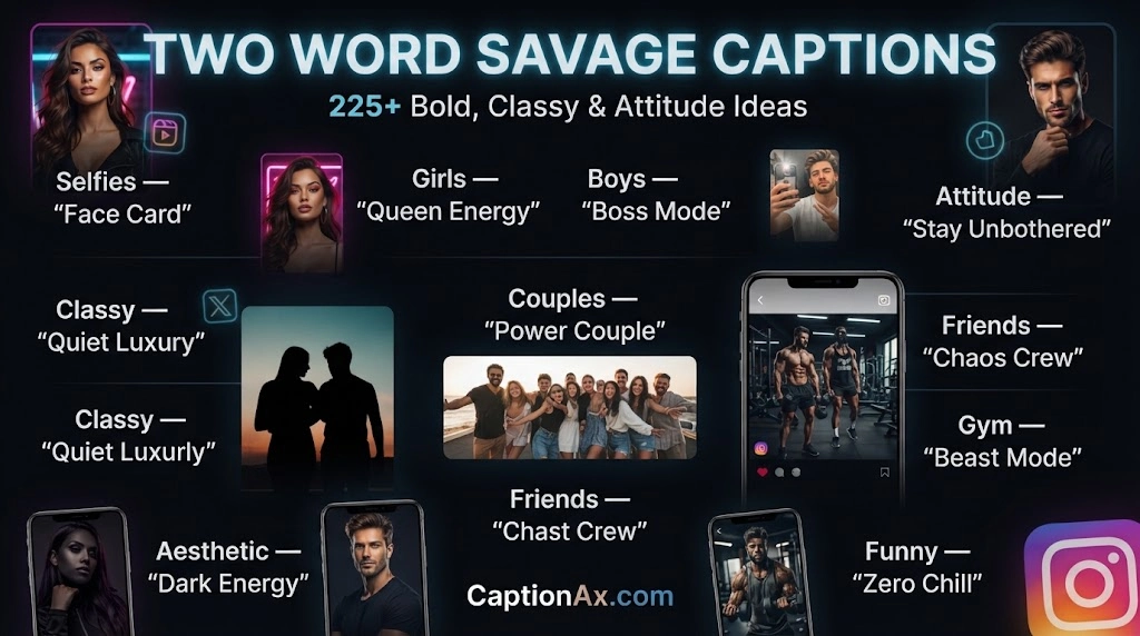Two Word Savage Captions