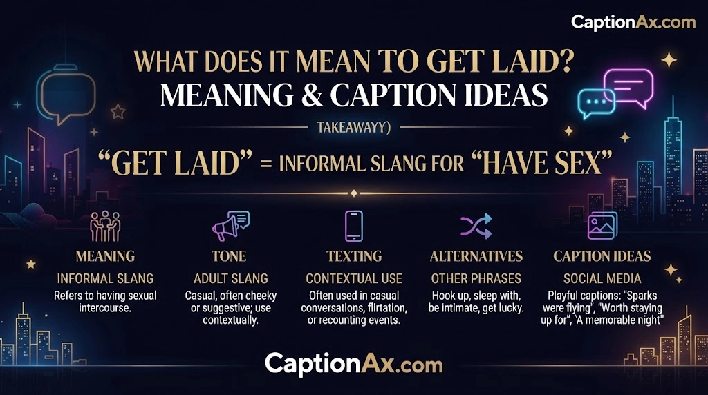What Does It Mean to Get Laid