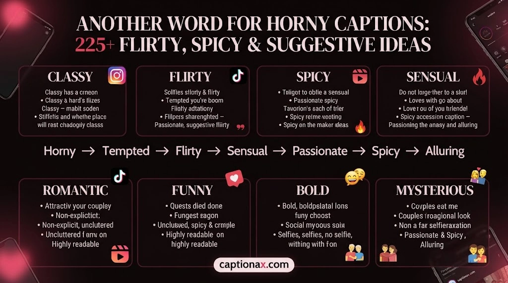 Another Word for Horny Captions