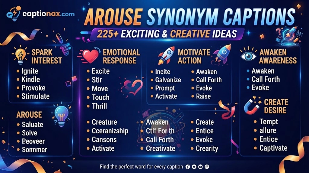 Arouse Synonym Captions