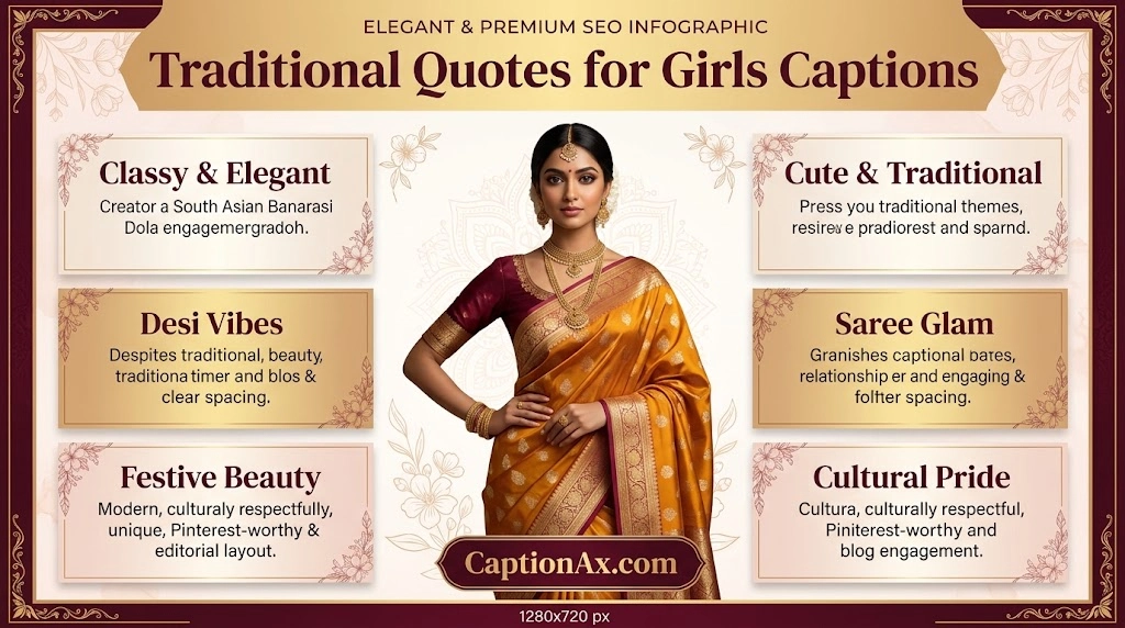 Traditional Quotes for Girls Captions
