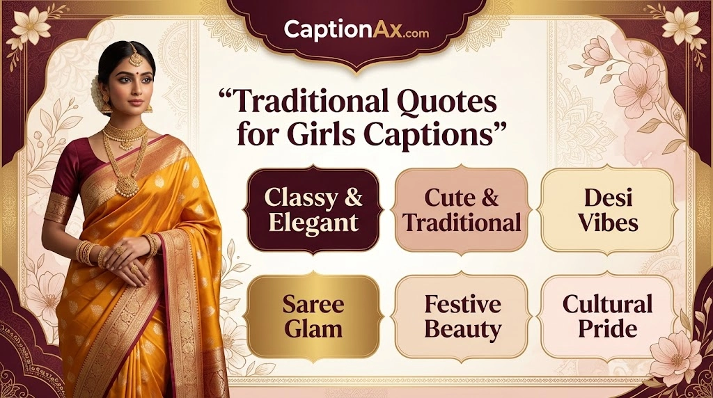 Traditional Quotes for Girls Captions