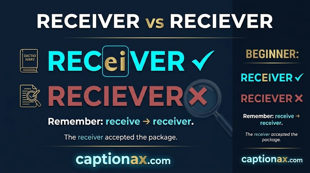 Receiver vs Reciever