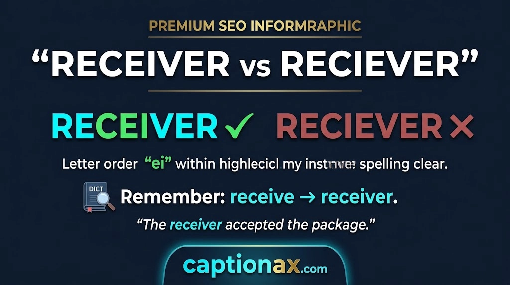 Receiver vs Reciever