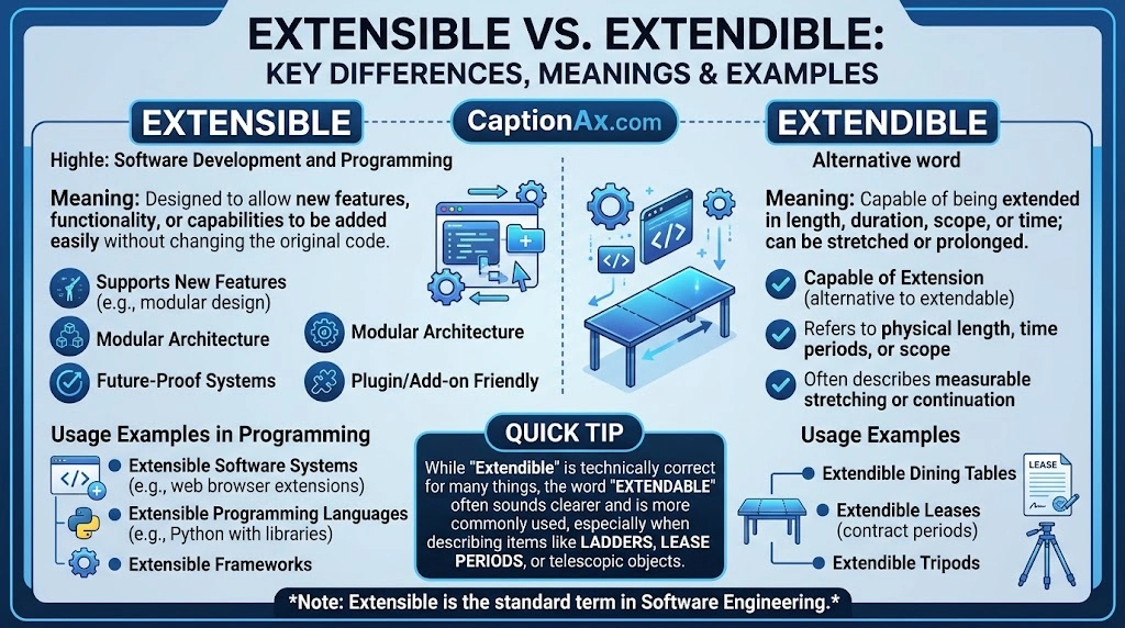 Extensible vs Extendible
