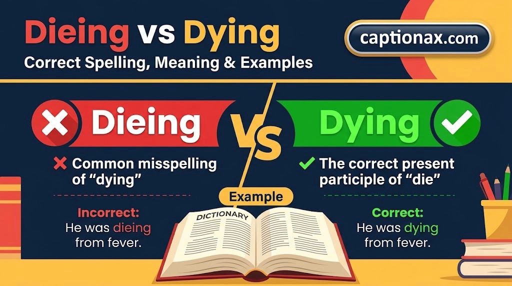 Dieing vs Dying