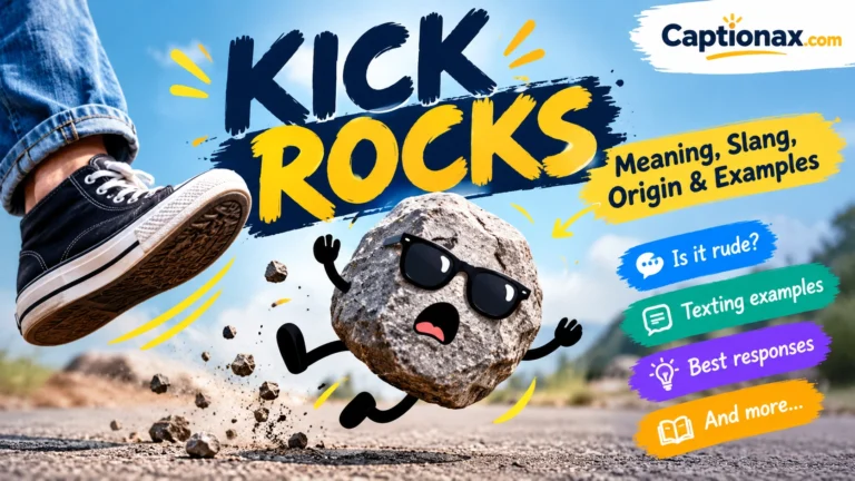 Kick Rocks Meaning