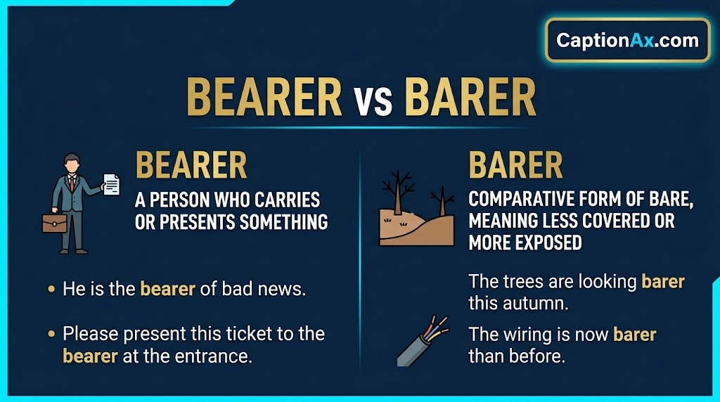 Bearer vs Barer