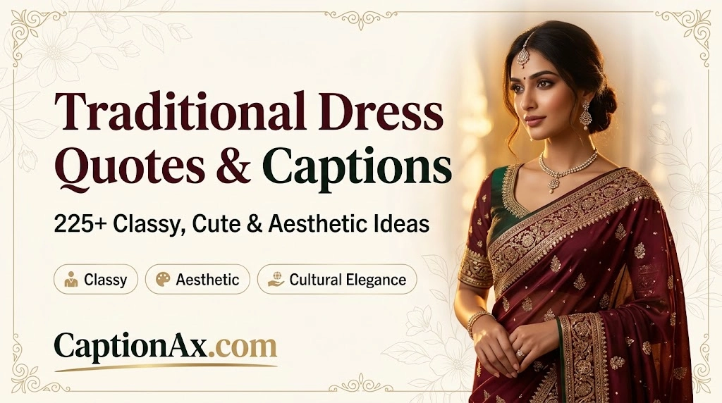 Traditional Dress Quotes Captions