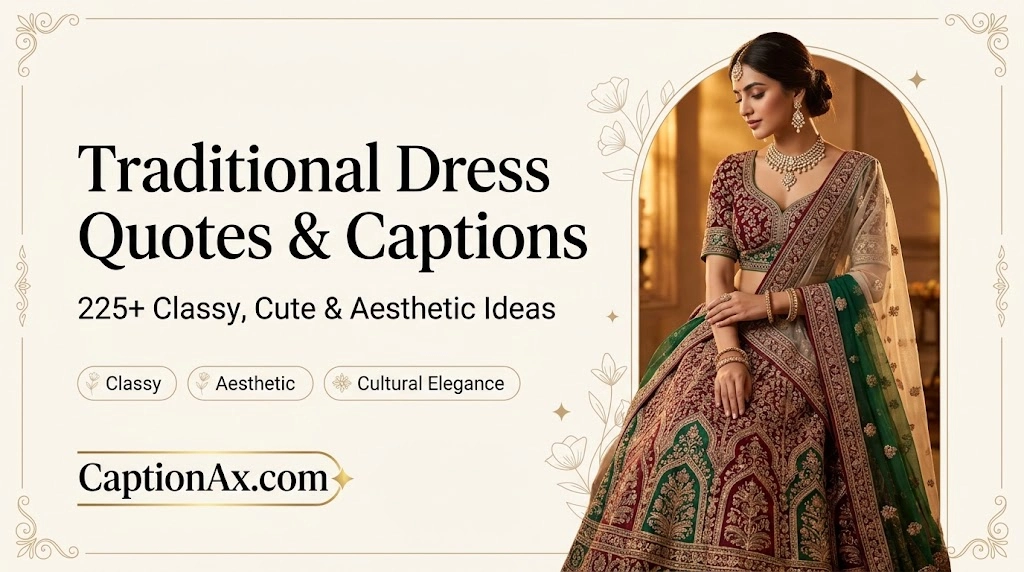Traditional Dress Quotes Captions