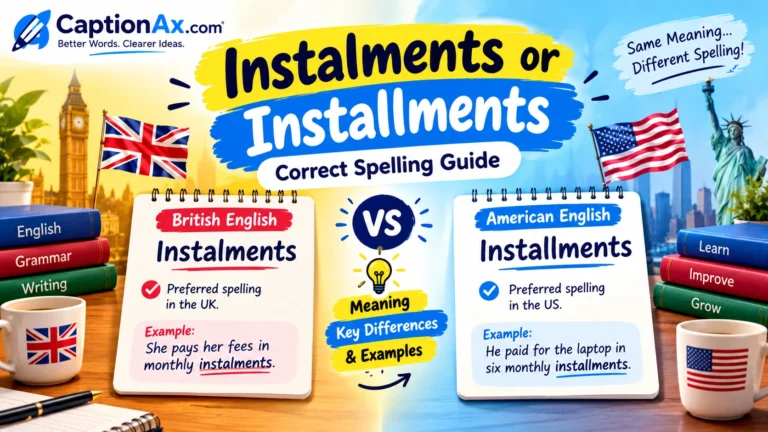 Instalments or Installments