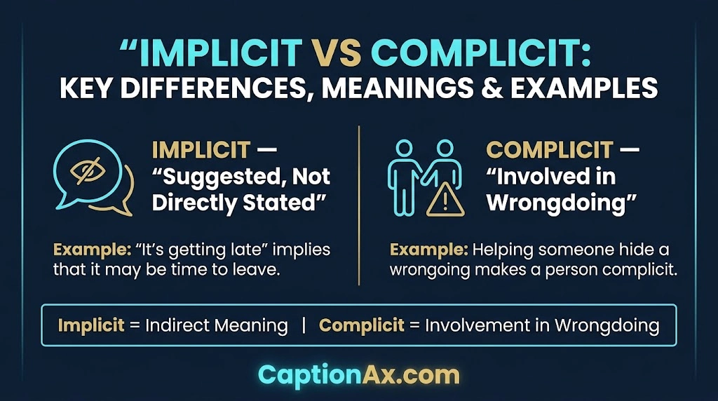 Implicit vs Complicit