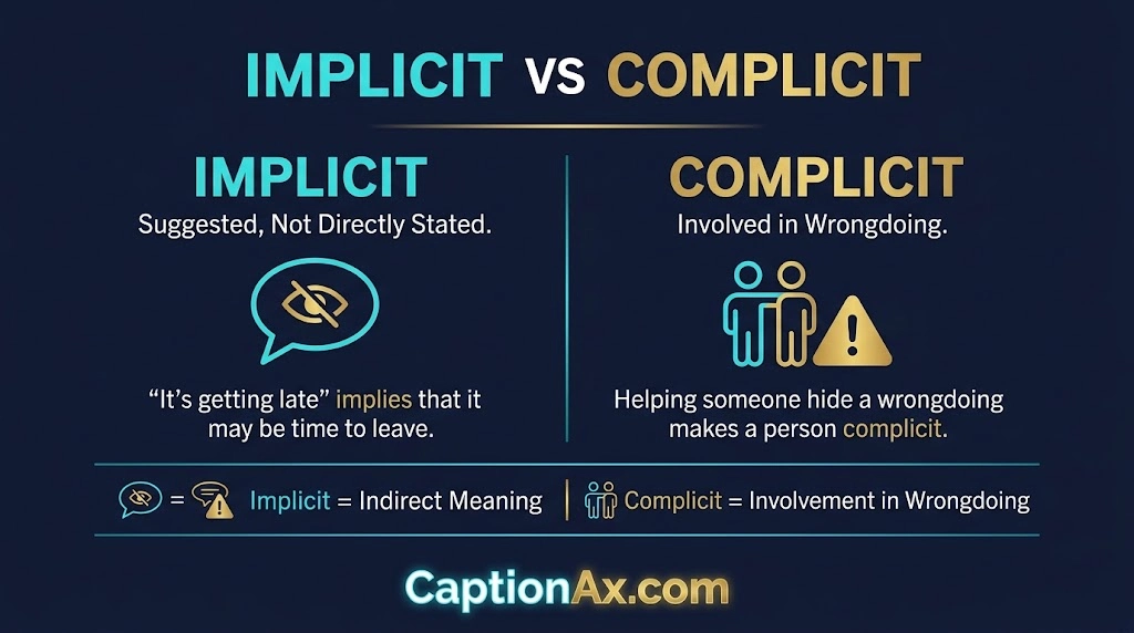 Implicit vs Complicit