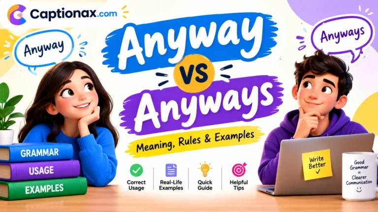 Anyway vs Anyways